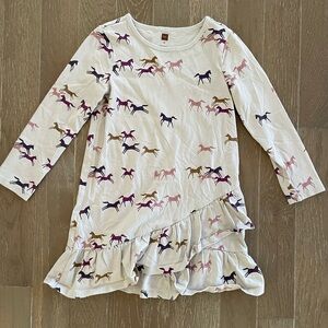 Tea Collection Horse Print Cotton Dress
